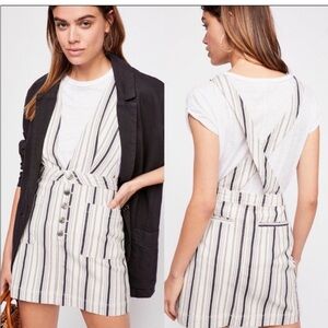 Free people old school love jumper over all criss cross dress XS